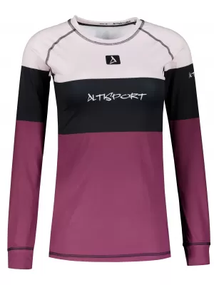 Ženska vrhunska funkcionalna termo majica z dolgimi rokavi ALTISPORT VOJ/ALW051TER01 BORDO