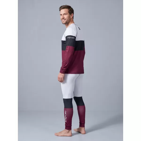  Moška premium termo majica z dolgimi rokavi ALTISPORT VOJ/ALM051TER01 BORDO 