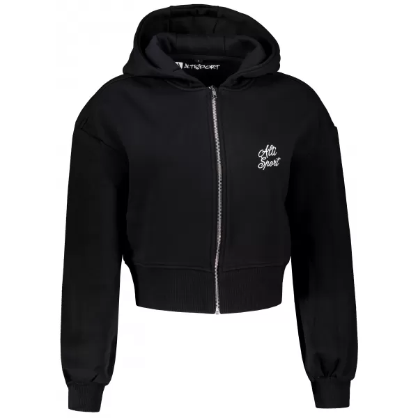  Ženska kratka oversized jopica ALTISPORT BYB/ALW056BY237 ČRNA 