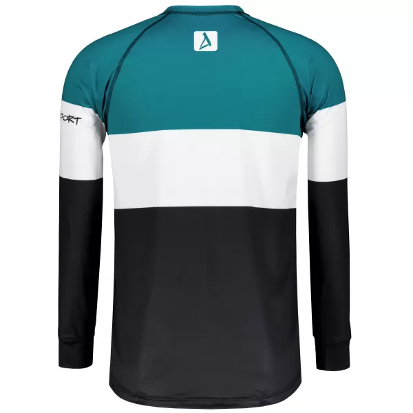  Moška premium termo majica z dolgimi rokavi ALTISPORT VOJ/ALM051TER01 KEROZIN/ČRNA 