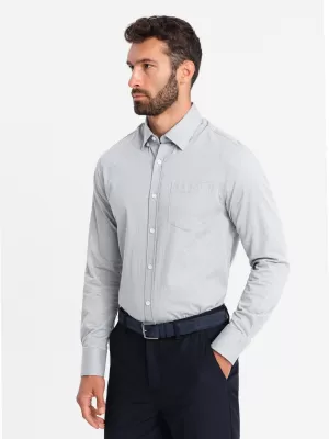 Srajca OMBRE OM-SHCS-0174 SIVA
