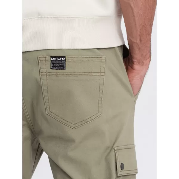  Hlače OMBRE OM-PAJO-0125 KHAKI 