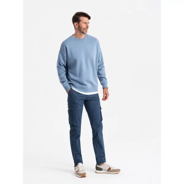  Hlače OMBRE OM-PACG-0196 TEMNO MODRA 