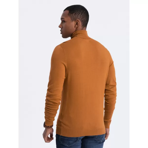  Moški pulover OMBRE OM-SWTN-0101 KAMELA 