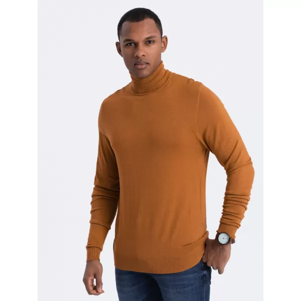  Moški pulover OMBRE OM-SWTN-0101 KAMELA 