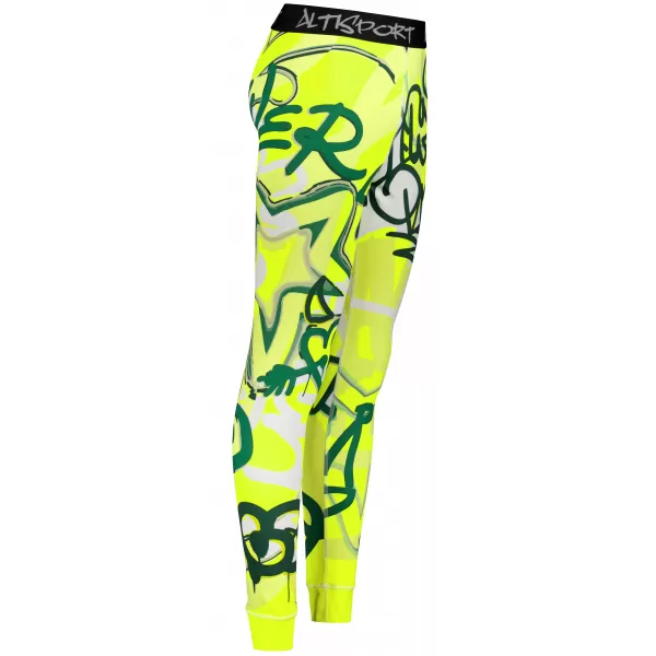  Moške premium funkcionalne termo hlače ALTISPORT VOJ/ALM054TER02 FLUORESCENTNO ZELENA 