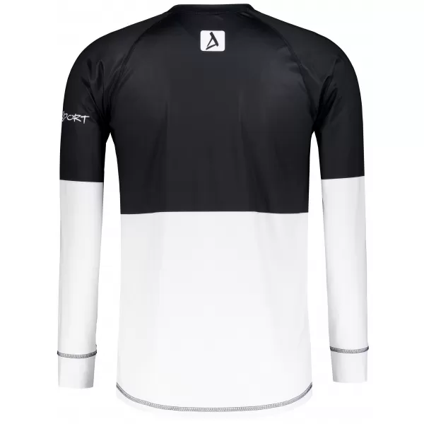  Moška premium termo majica z dolgimi rokavi ALTISPORT VOJ/ALM051TER01 ČRNO-BELO 