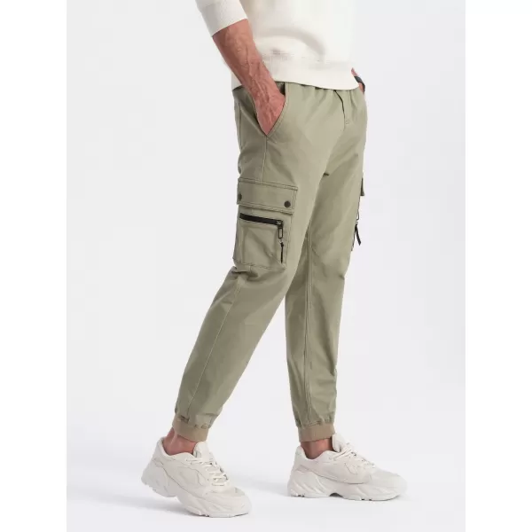  Hlače OMBRE OM-PAJO-0125 KHAKI 