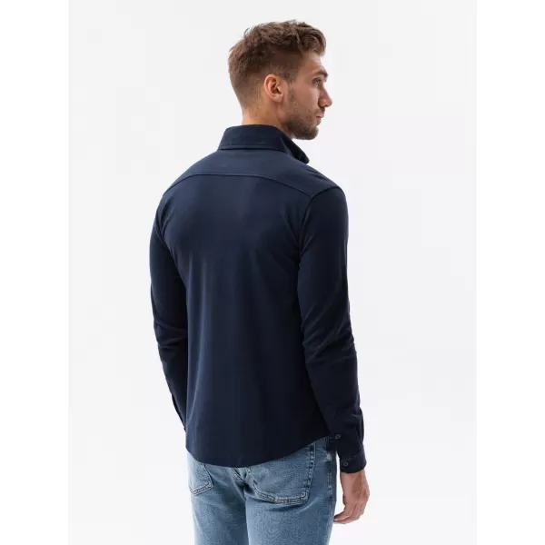  Srajca OMBRE OM-SHCS-0177 MORNARSKO MODRO 
