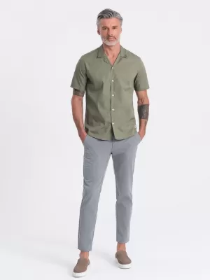 Srajca OMBRE OM-SHSS-0168 KHAKI