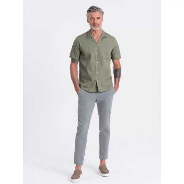 Srajca OMBRE OM-SHSS-0168 KHAKI 