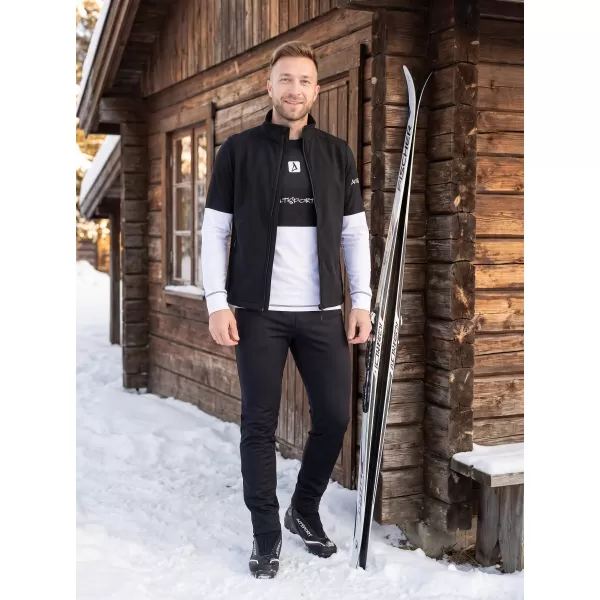  Moška premium termo majica z dolgimi rokavi ALTISPORT VOJ/ALM051TER01 ČRNO-BELO 