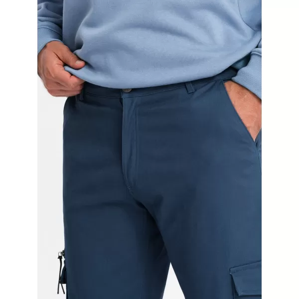  Hlače OMBRE OM-PACG-0196 TEMNO MODRA 