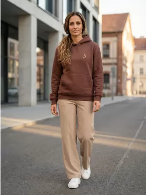 Ženski pulover ALTISPORT BYB/ALW002BY289 ČOKOLADNO RJAVA
