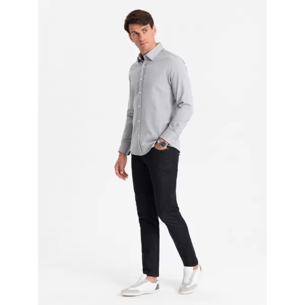  Srajca OMBRE OM-SHCS-0175 SIVA 