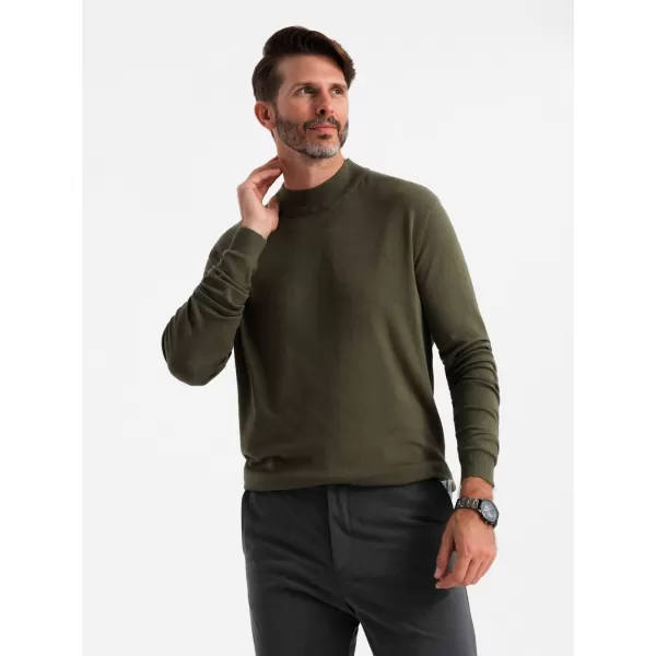  Moški pulover OMBRE OM-SWTN-0100 KHAKI 