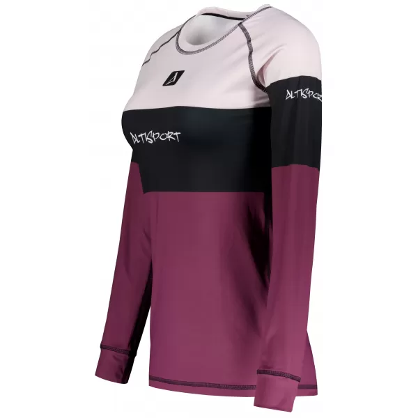  Ženska vrhunska funkcionalna termo majica z dolgimi rokavi ALTISPORT VOJ/ALW051TER01 BORDO 