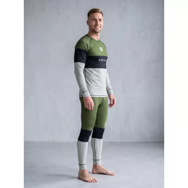  Moška premium termo majica z dolgimi rokavi ALTISPORT VOJ/ALM051TER01 KAKI 