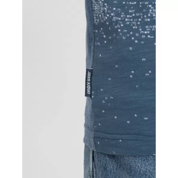  Srajca OMBRE OM-TSFP-0179 MODRI ​​DENIM 