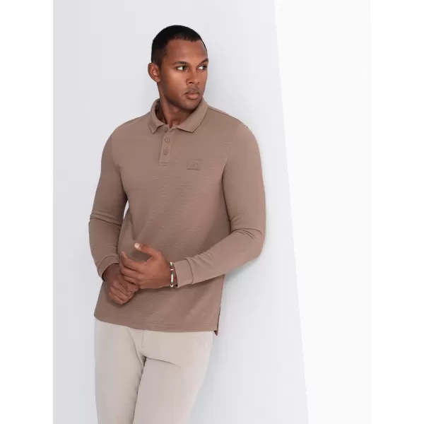  Srajca OMBRE OM-POLS-0131 RJAVA 
