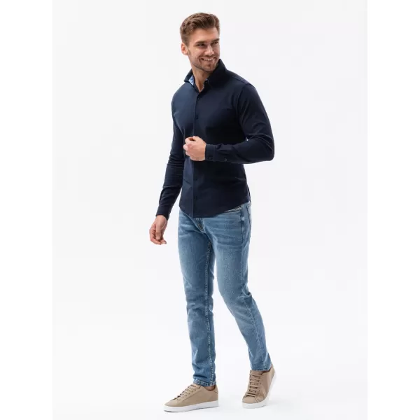  Srajca OMBRE OM-SHCS-0177 MORNARSKO MODRO 