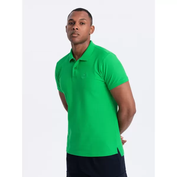  Moška T -majica z ovratnikom OMBRE OM-POBS-0100 NEON ZELENA 