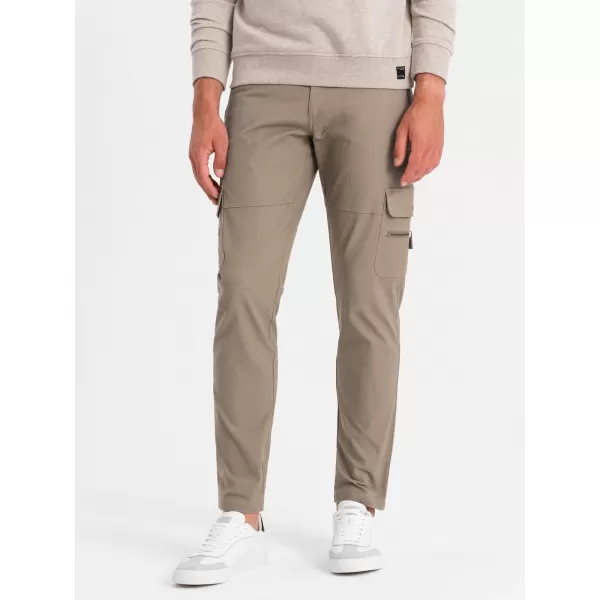  Hlače OMBRE OM-PACG-0204 KHAKI 