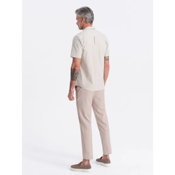  Srajca OMBRE OM-SHSS-0168 SMETANA 