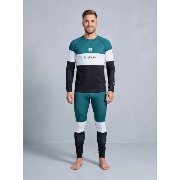  Moška premium termo majica z dolgimi rokavi ALTISPORT VOJ/ALM051TER01 KEROZIN/ČRNA 
