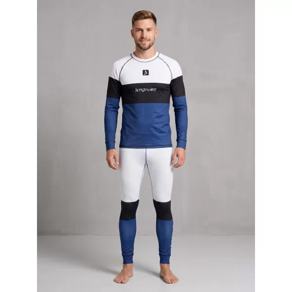 Moške premium funkcionalne termo hlače ALTISPORT VOJ/ALM051TER02 BELO MODRA 