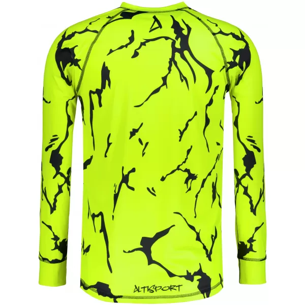  Moška premium termo majica z dolgimi rokavi ALTISPORT VOJ/ALM052TER01 NEONSKO ZELENA 