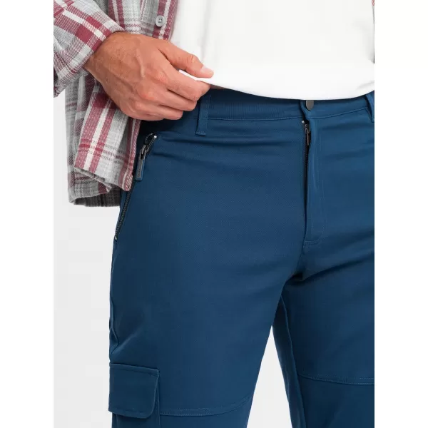  Hlače OMBRE OM-PACG-0204 TEMNO MODRA 