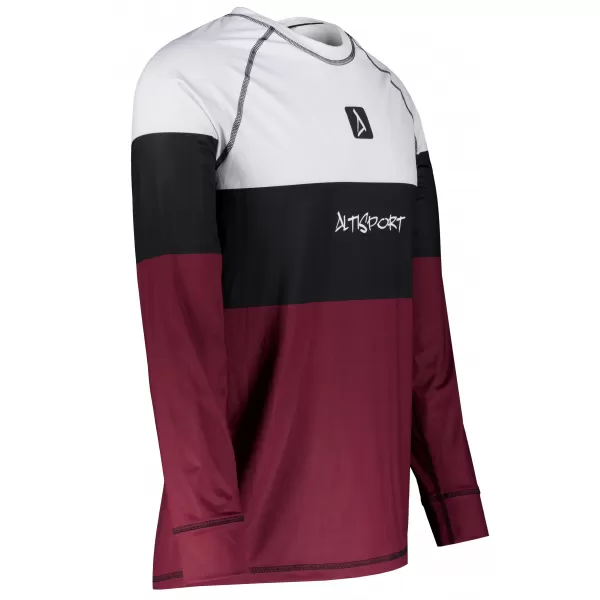  Moška premium termo majica z dolgimi rokavi ALTISPORT VOJ/ALM051TER01 BORDO 