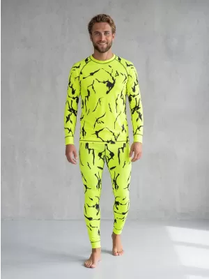 Moške premium funkcionalne termo hlače ALTISPORT VOJ/ALM052TER02 NEONSKO ZELENA