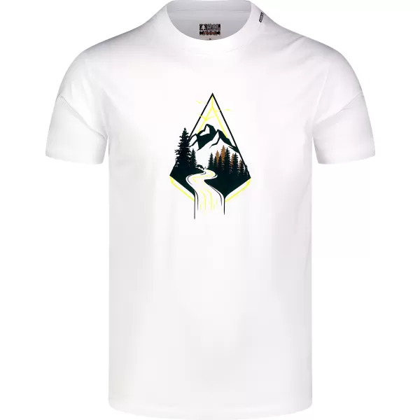  Moška bombažna majica s kratkimi rokavi NORDBLANC ARROWHEAD NBFMT8140 BELA 