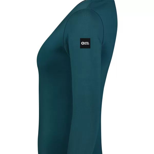  Ženska bombažna majica s kratkimi rokavi NORDBLANC SWEDEN NBFLT8144 TEAL 