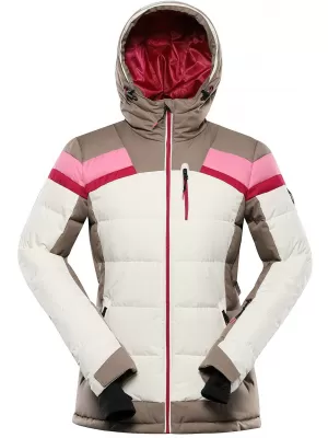 Ženska smučarska puhovka ALPINE PRO FERERA LJCD656 KREMASTO