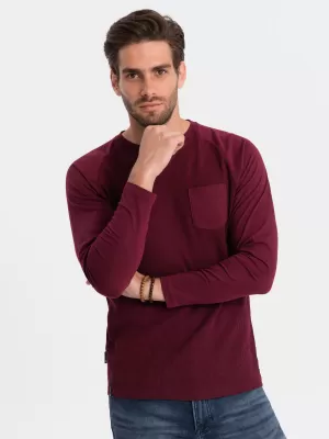 Srajca OMBRE OM-LSCL-0109 MAROON