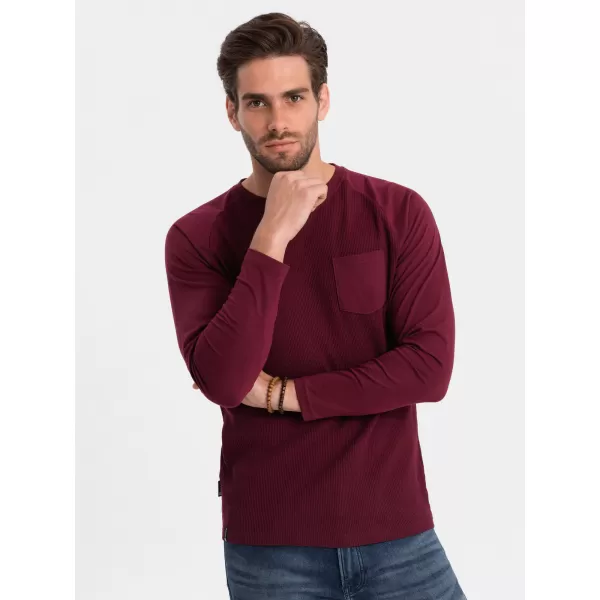  Srajca OMBRE OM-LSCL-0109 MAROON 