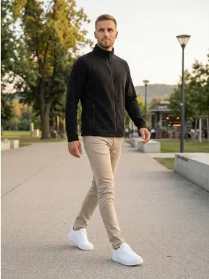 Moška trenirka flisa ALTISPORT NoPrint NP/ALM725 ČRN