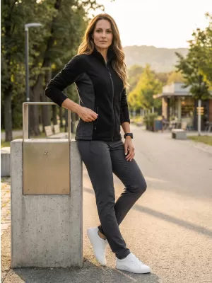 Ženski pulover iz flisa ALTISPORT NoPrint NP/ALW825 ČRNA