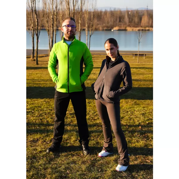  Moška trenirka flisa ALTISPORT NoPrint NP/ALM725 JABOLKO ZELENO 