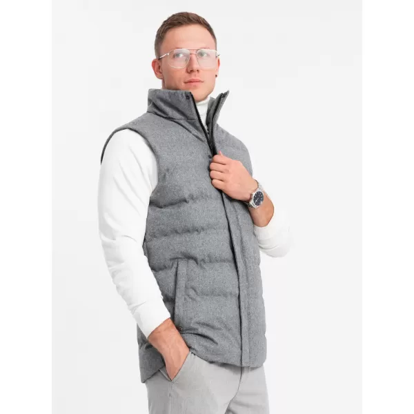  Telovnik OMBRE OM-JAVJ-0200 SIVA MELANGE 