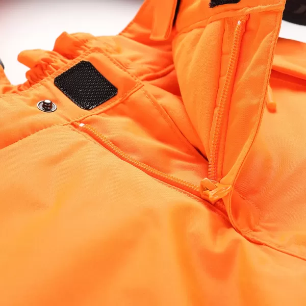  Otroške smučarske hlače ALPINE PRO EDESO KPAD361 NEON ORANŽNA 