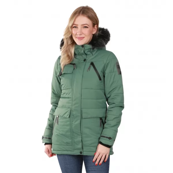  Ženska jakna ALPINE PRO WERDA LJCD644 ZELENO 
