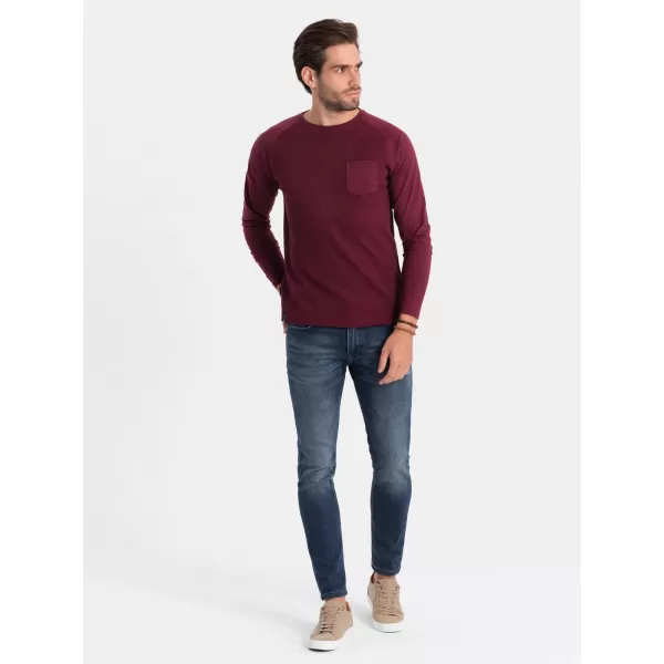  Srajca OMBRE OM-LSCL-0109 MAROON 
