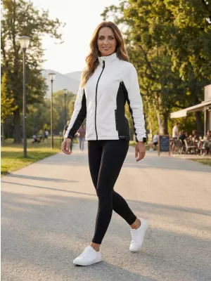 Ženska trenirk flisa ALTISPORT NoPrint NP/ALW825 BELA