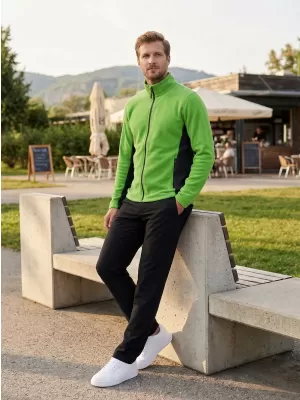 Moška trenirka flisa ALTISPORT NoPrint NP/ALM725 JABOLKO ZELENO