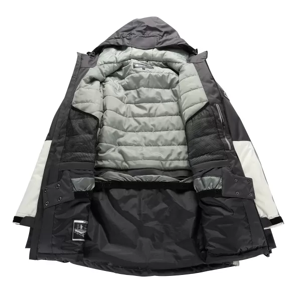  Moška smučarska jakna ALPINE PRO GARG MJCD698 TEMNO SIVA 
