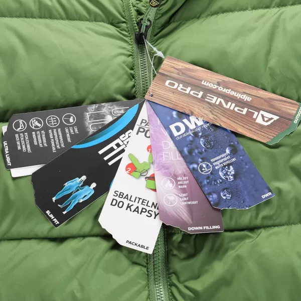  Moška zimska pernata jakna ALPINE PRO ROGIT MJCD621 ZELENO 